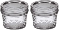 Ball Mason 4oz Quilted Jelly Jars with Lids and Ba