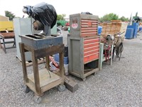 Assorted Tool Boxes, Lathe, Miller Welder and More