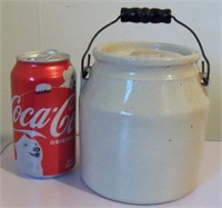 Antique 19th C. Stoneware Preserves Crock Jar w/