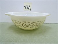 Vintage Pyrex Golden Scroll Mixing Bowl