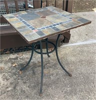 Tiled Patio Table: 24"x24"x28"T