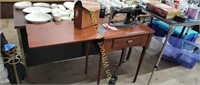 sewing machine table and machine