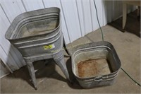 Galvanized wash tub and pail