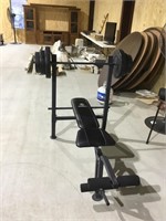 Marcy diamond elite workout bench with 100 pounds