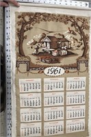 1961 & 1970 4 Cloth Calendars