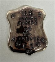 INDIAN POLICE STERLING SILVER BADGE