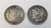 1884-S & 1887-O Morgan Silver Dollars