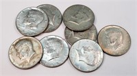 3- 1965 & 5- 1966 Kennedy Half Dollars