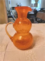 CRACKLE GLASS PITCHER