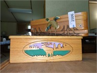 Vintage Pheasant Tie Rack, and hand carved Elk