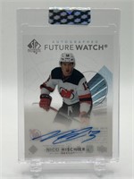 Nico Hischier Autographed Hockey Card