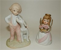2 Vintage Lefton Porcelain Figurines