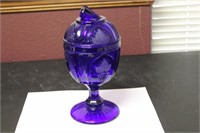 A Blue Glass Compote