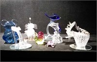 Hand blown glass figurines, Lenox Crystal
