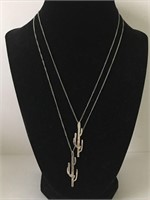 2 Vintage 925 Sterling Silver Necklace with