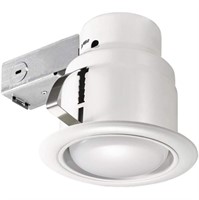 Commercial Electric 5 in. White LED Swivel Baffle