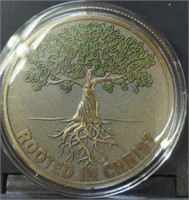 Rooted in Christ challenge coin