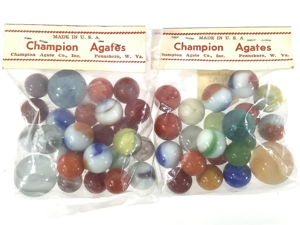 2 Sealed Packs Champion Agate Marbles