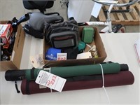 LOT, ASSORTED FLY FISHING TACKLE, (3) RODS &