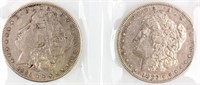 Coin 2 Morgan Silver Dollars 1883-S & 1885-S