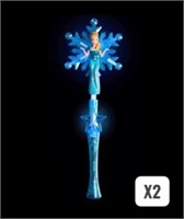 2 Light-Up Snowflake Princess Wand