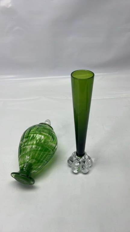 Hanging Blown Glass Wine Decanter & vase