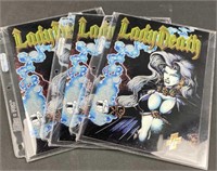 (3) 1995 Lady Death II #1 Chromium Comicbooks