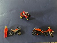 Dukes of Hazard & Motorcycle Rider Action Figures
