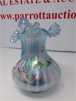 Fenton Ruffled pitcher handpainted by Anderson