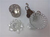 Crystal candleholder and assorted