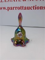 Opalescent Fenton glass bell by S. Smith