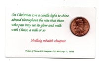 1990 US Christmas Counterstamped Penny