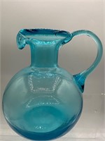 Aqua glass pitcher