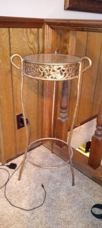 Brass Finish Plant Stand