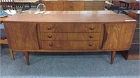 MID CENTURY BEAUTILITY SIDEBOARD, 72 1-2” X 18