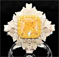 2.27ct Natural Yellow Diamond 18Kt Gold Ring