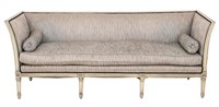 French Directoire Style Upholstered Sofa Settee
