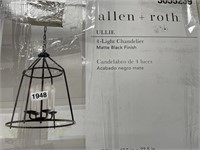 ALLEN ROTH 4 LIGHT CHANDELIER RETAIL $150