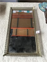 Vintage Mirrored Tray 11" x 22"