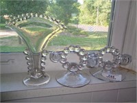 Candlewick Pair of Candleholders and
