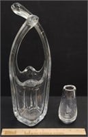 Continental Art Glass Crystal Lot Mid-Century Mod