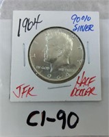 C1-90  1964 Kennedy half dollar 90% silver