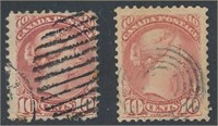 CANADA #45 & #45a USED AVE-FINE