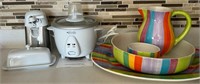 J -CAN OPENER, RICE COOKER, PITCHER BOWL & PLATTER