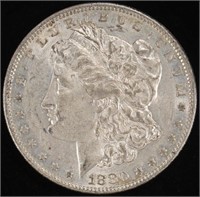 1880-O MORGAN DOLLAR AU