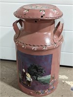 92 PAINTED MILK CAN