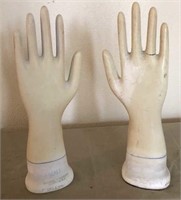 Two glove forms