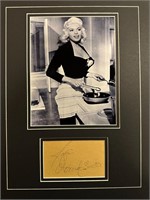 Jayne Mansfield Custom Matted Autograph Display