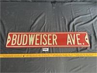 Heavy Metal Budweiser Ave. Sign