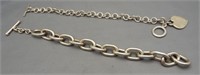 Two heavy chain link style sterling silver